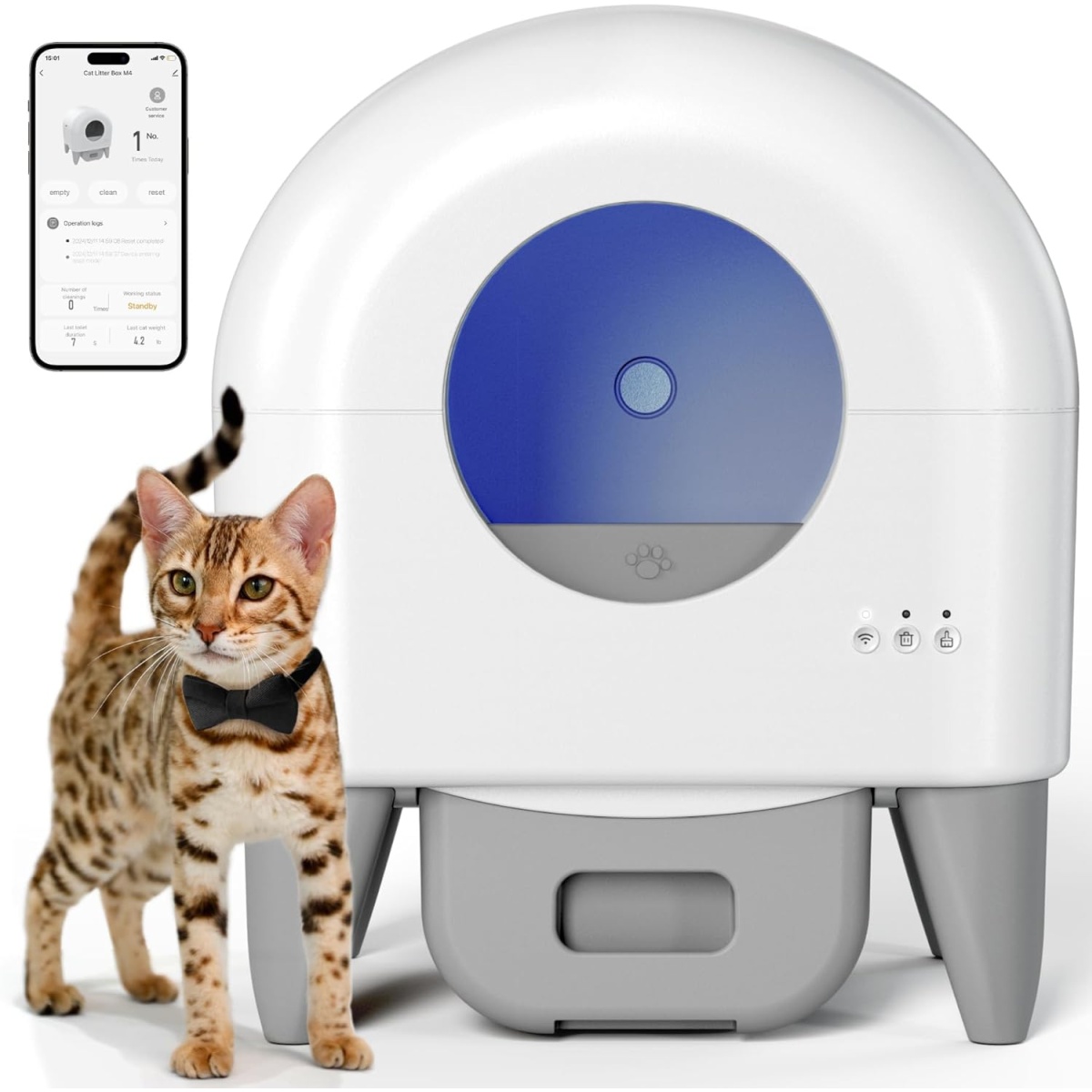 Fumoi Self Cleaning Litter Box for Multiple Cats